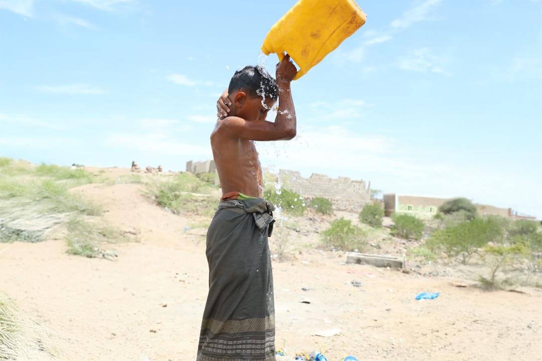 Pakistan Orphan Enjoying Bathing